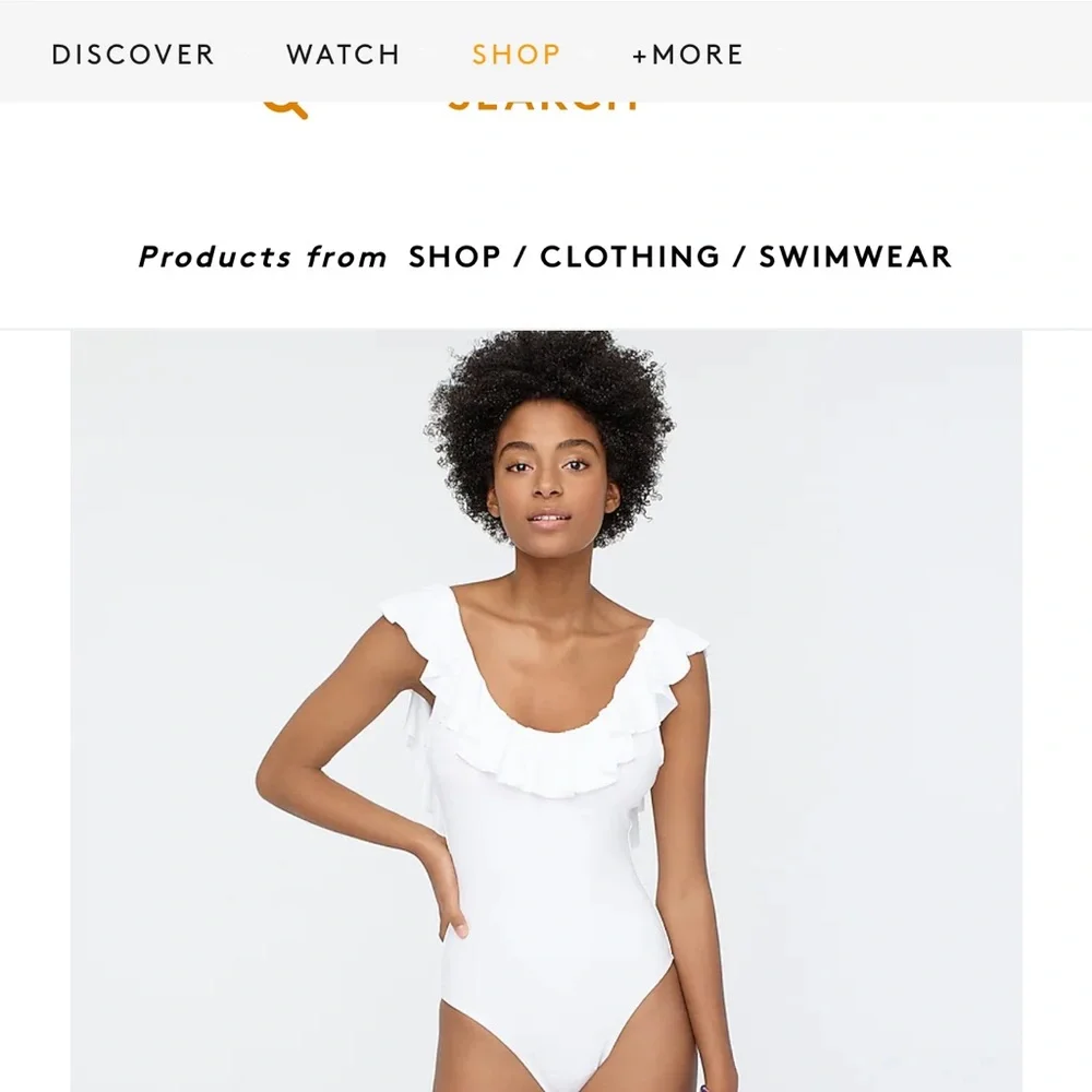 JCrew scoop back ruffle neck bathing suit 🩱